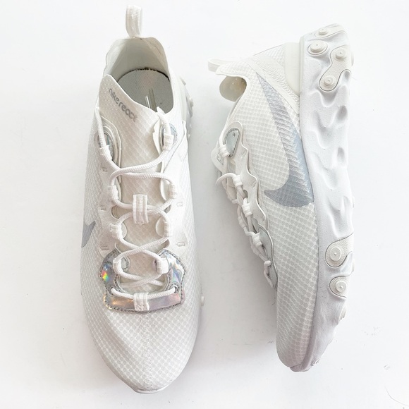 Nike Shoes Nike React Element 55 White Iridescent Cn47 100 Poshmark